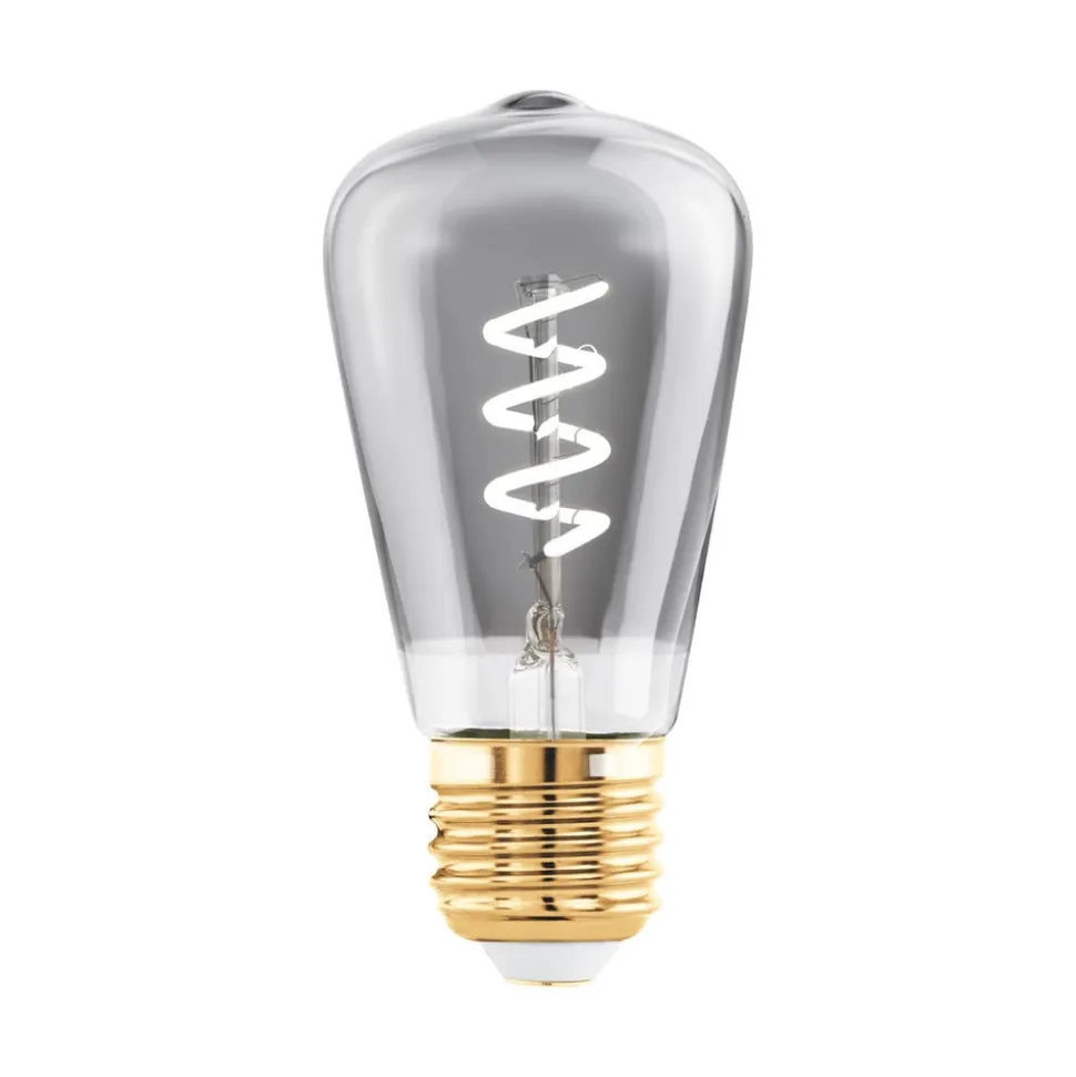 LED-pære E27 4W ST48 2.000K Filament røgfarvet dæmpbar