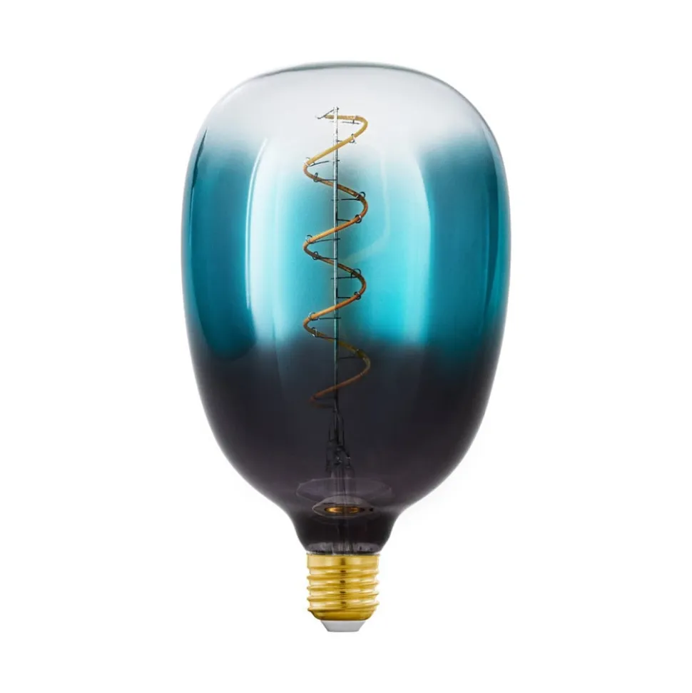 LED-pære E27 4W T120 2.000K filament blå dæmpbar