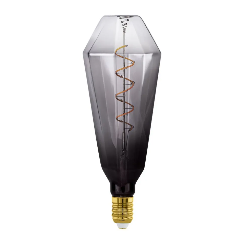 LED-pære E27 4W T100 1.800K Filament røgfarvet dæmpbar