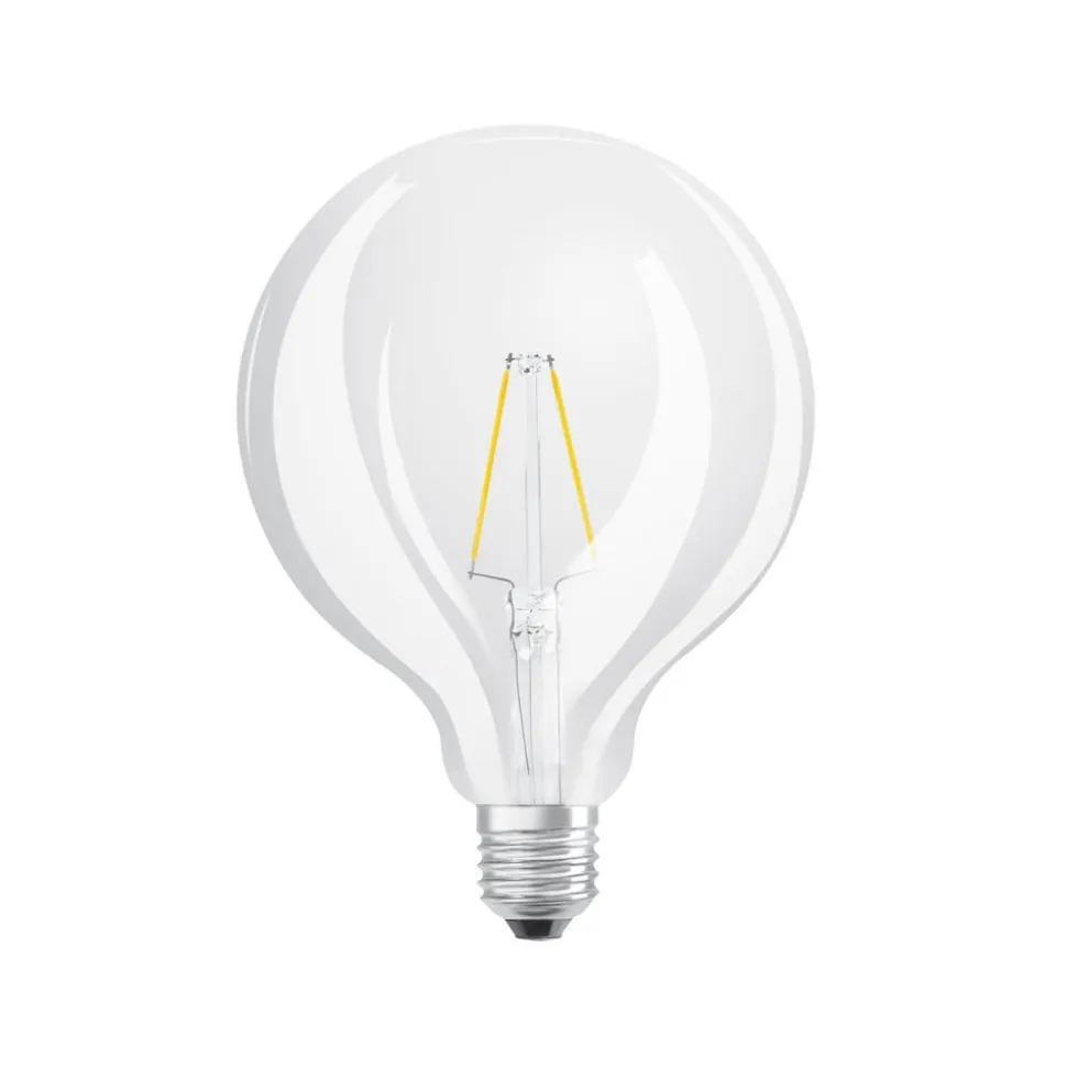 LED-pære Globe G125 E27, 2,5 W klar glødetråd 2.700 K