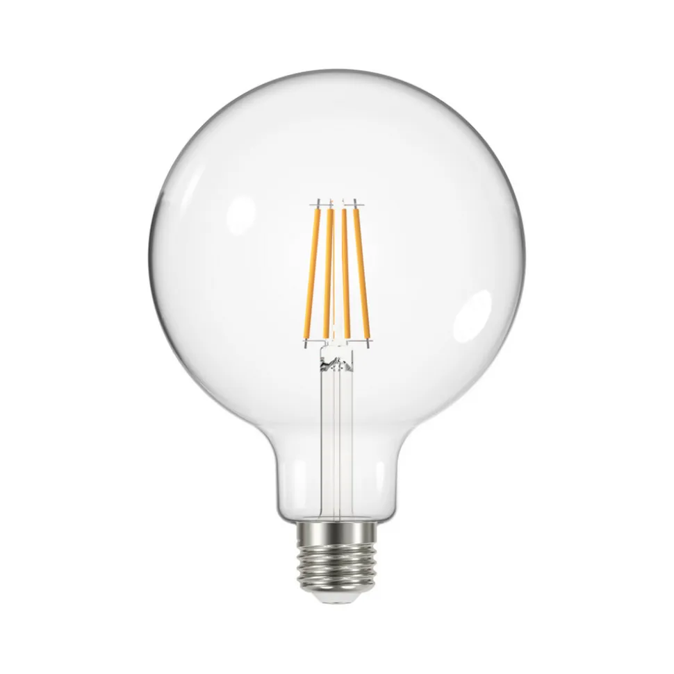 LED-pære med klar glødetråd E27 G125 3,8W 3000K 806lm 3er