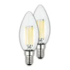 LED-pære stearinlys E14 4W klar 3000K 840 lm energiklasse 2er