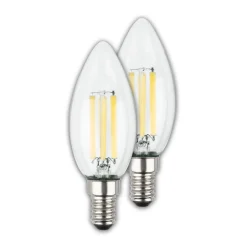 LED-pære stearinlys E14 4W klar 3000K 840 lm energiklasse 2er
