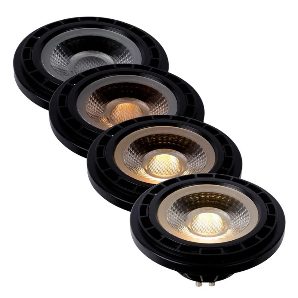 LED-reflektor GU10 12 W 3.000 K, dim to warm, sort