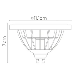 LED-reflektor GU10 12 W 3.000 K, dim to warm, sort