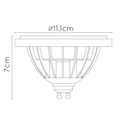 LED-reflektor GU10 12 W 3.000 K, dim to warm, sort