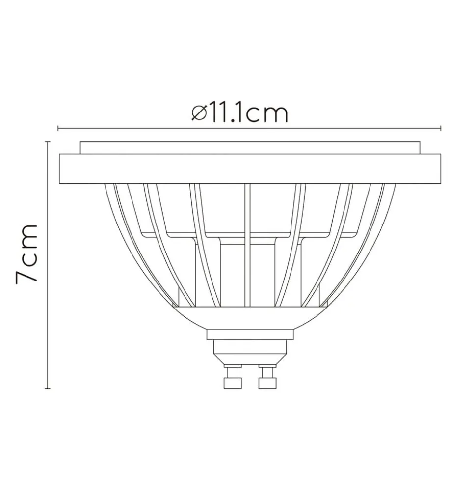 LED-reflektor GU10 12 W 3.000 K, dim to warm, sort