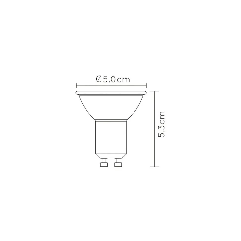 LED-reflektor GU10 5W dim to warm, hvid