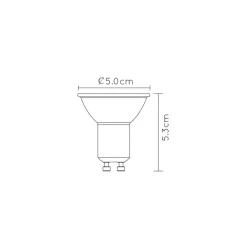 LED-reflektor GU10 5W dim to warm, sort