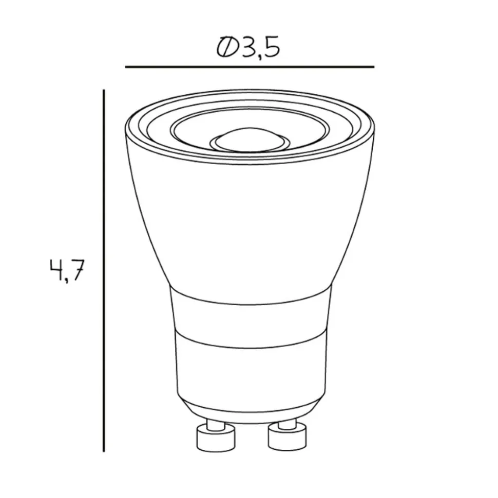 LED-reflektorpære Mini Spot, GU10, 5 W, 3.000 K, dæmpbar