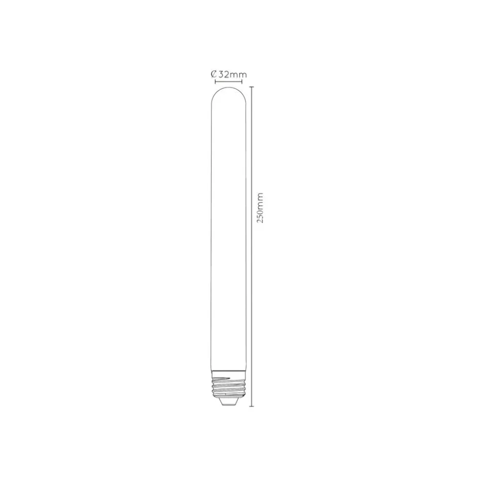 LED-rørpære E27 T32 5W 2,200K dæmpbar 25cm