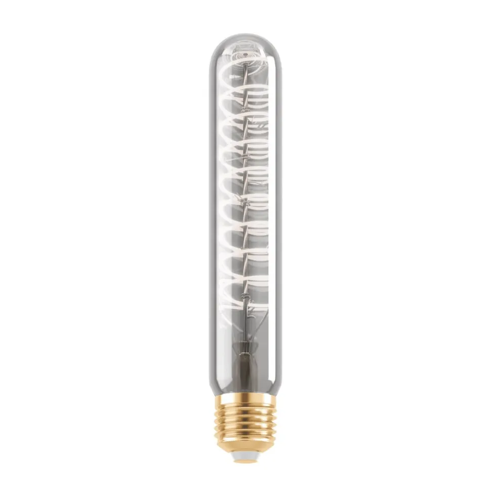 LED-rørpære E27 4W T30 1.700K Filament røgfarvet