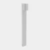 LEDS-C4 Eko Standard LED-vejlampe, hvid, højde 80 cm, aluminium