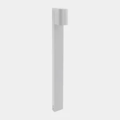 LEDS-C4 Eko Standard LED-vejlampe, hvid, højde 80 cm, aluminium