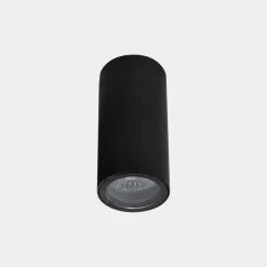 LEDS-C4 Eko udendørs loftlampe, sort, Ø 6 cm, aluminium