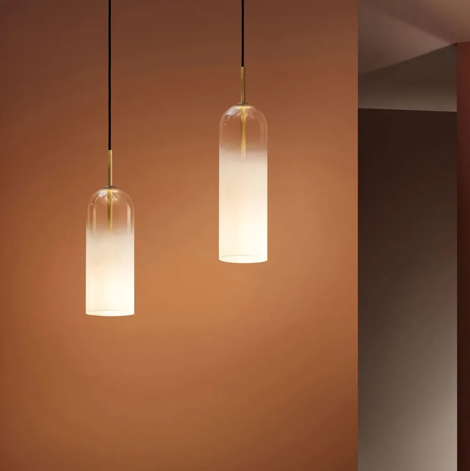 LEDS-C4 Glam hængelampe, hvidt glas, højde 31 cm