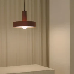 LEDS-C4 Keops 1-pendellampe, terracotta-mat, Ø 28 cm, aluminium