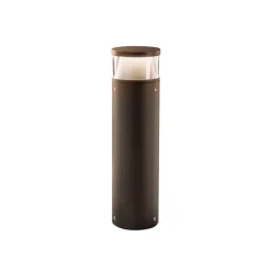 LEDS-C4 LED-sokkellampe Dan, brun, aluminium, plast