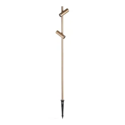 LEDS-C4 LED-spot med jordspyd Juncus 2, 3.000 K, brun