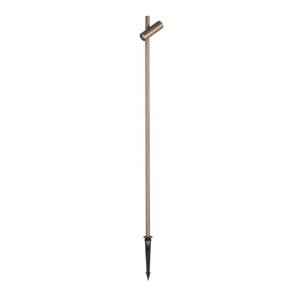 LEDS-C4 LED-spot med jordspyd Juncus 1, brun, 2.700 K