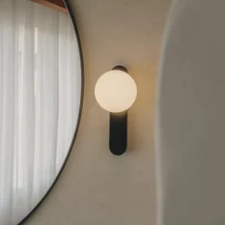 LEDS-C4 LED-væglampe Perlina, sort, stål
