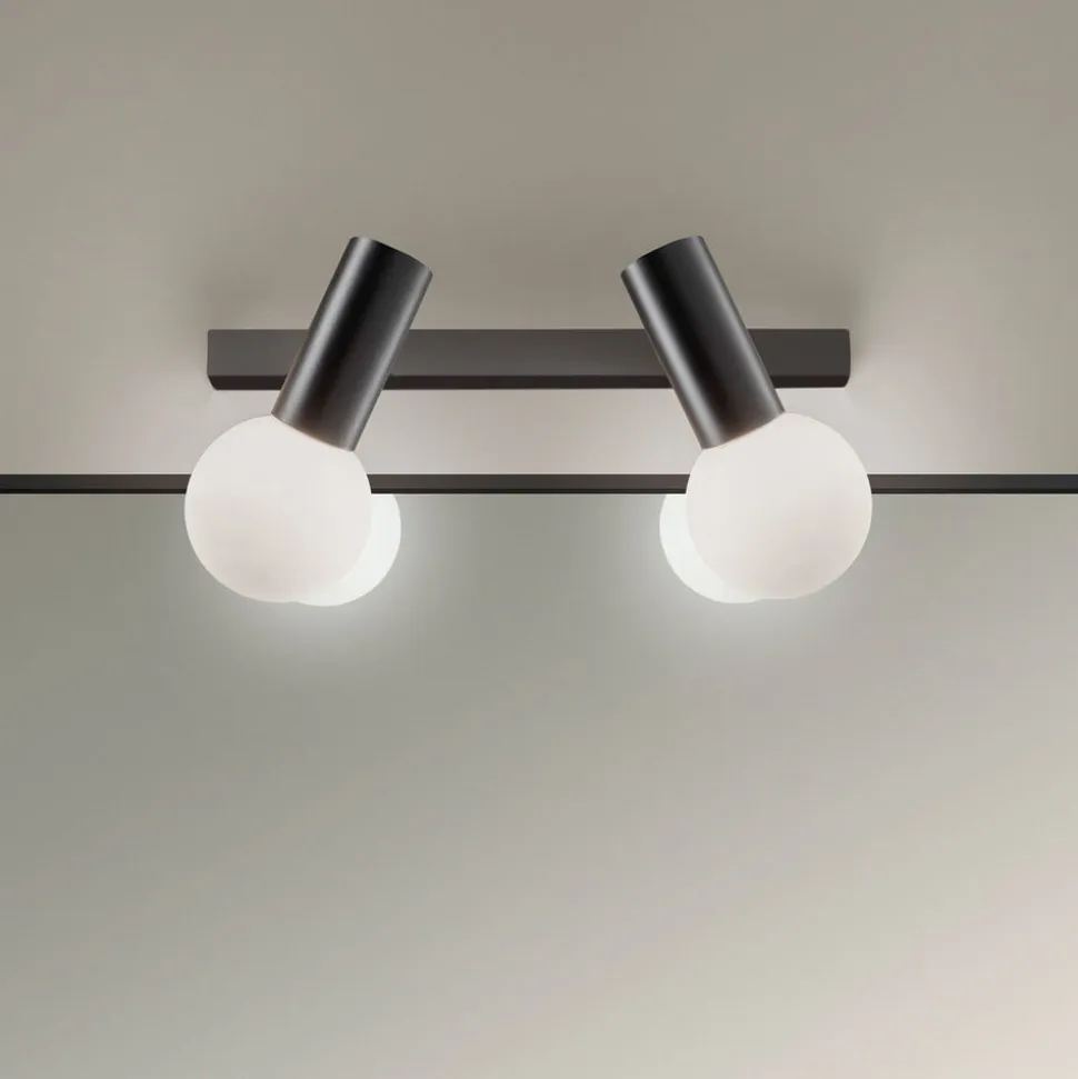 LEDS-C4 Mist væglampe badeværelse, 2 lysk., sort