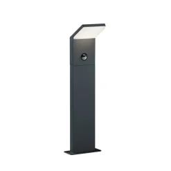 LED-sensor-vejlampe PEARL, højde 50 cm, antracitgrå metal, IP54