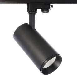 LED-skinnespot Lucea 3-faset 20W sort
