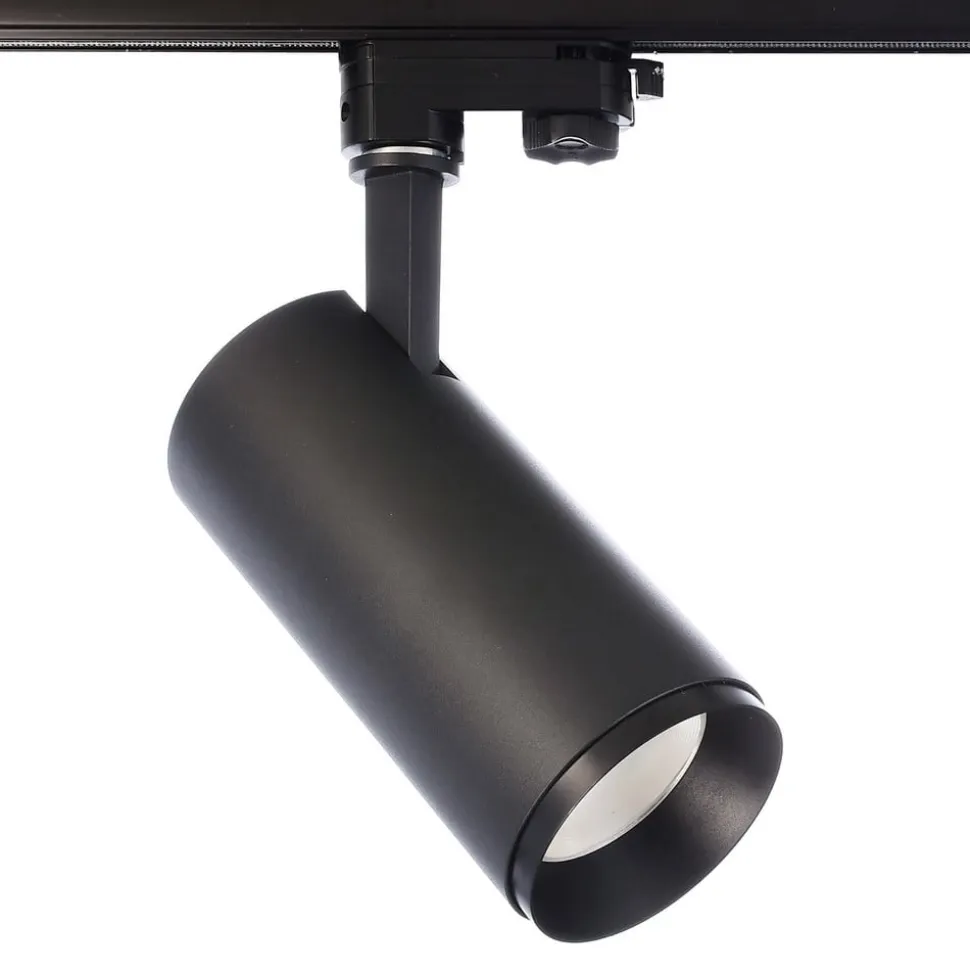 LED-skinnespot Lucea 3-faset 20W sort