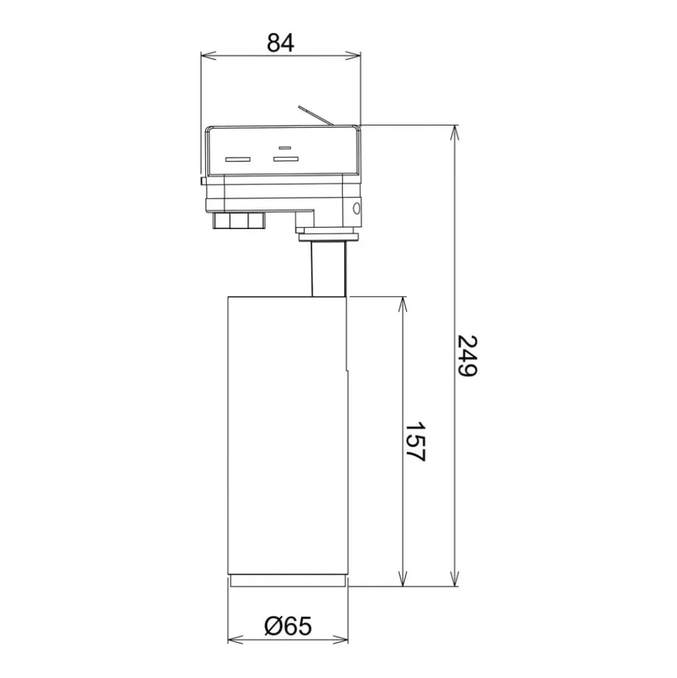 LED-skinnespot Lucea 3-faset 10W sort