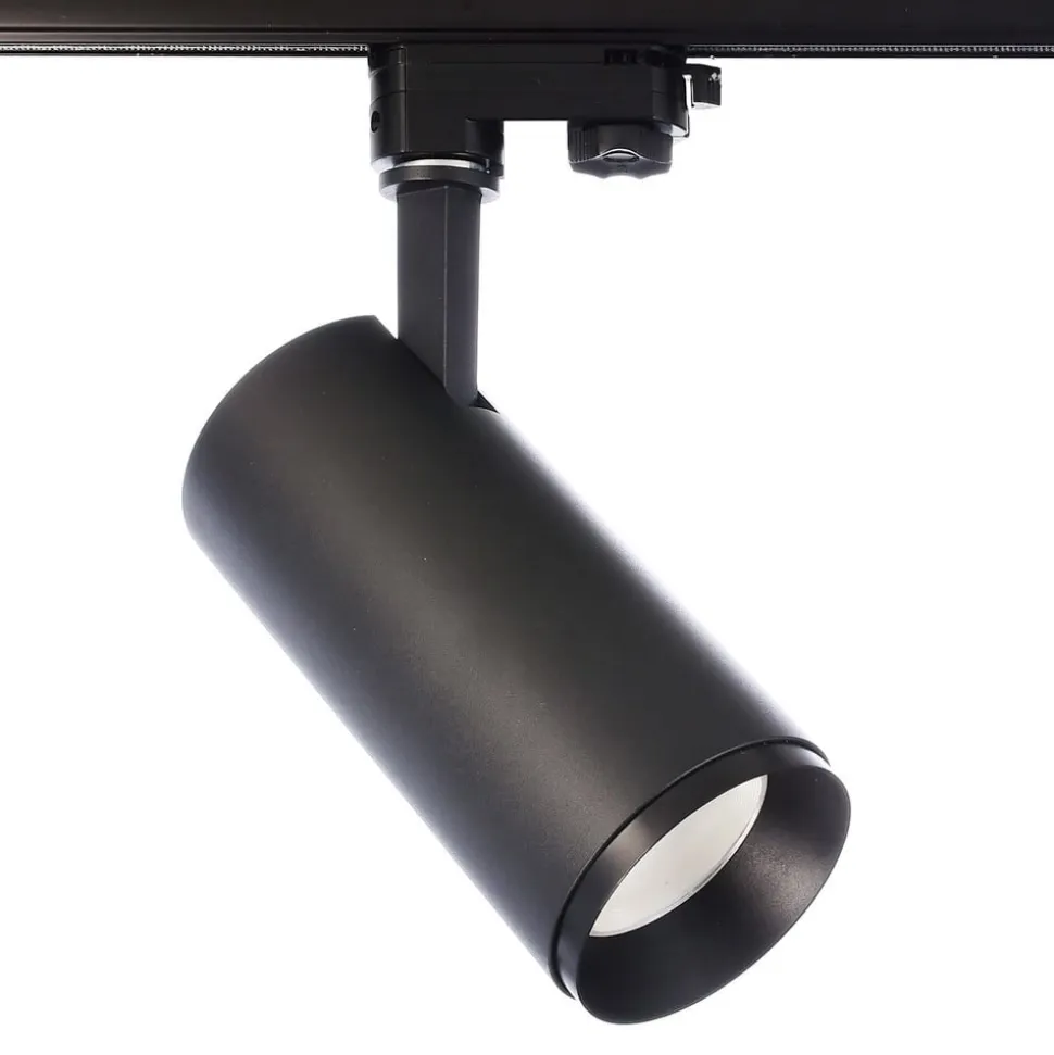 LED-skinnespot Lucea 3-faset 15W sort