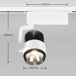 LED-skinnespot Radiator til DUOline, mat hvid, CCT