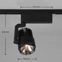 LED-skinnespot Radiator til DUOline, mat sort, CCT