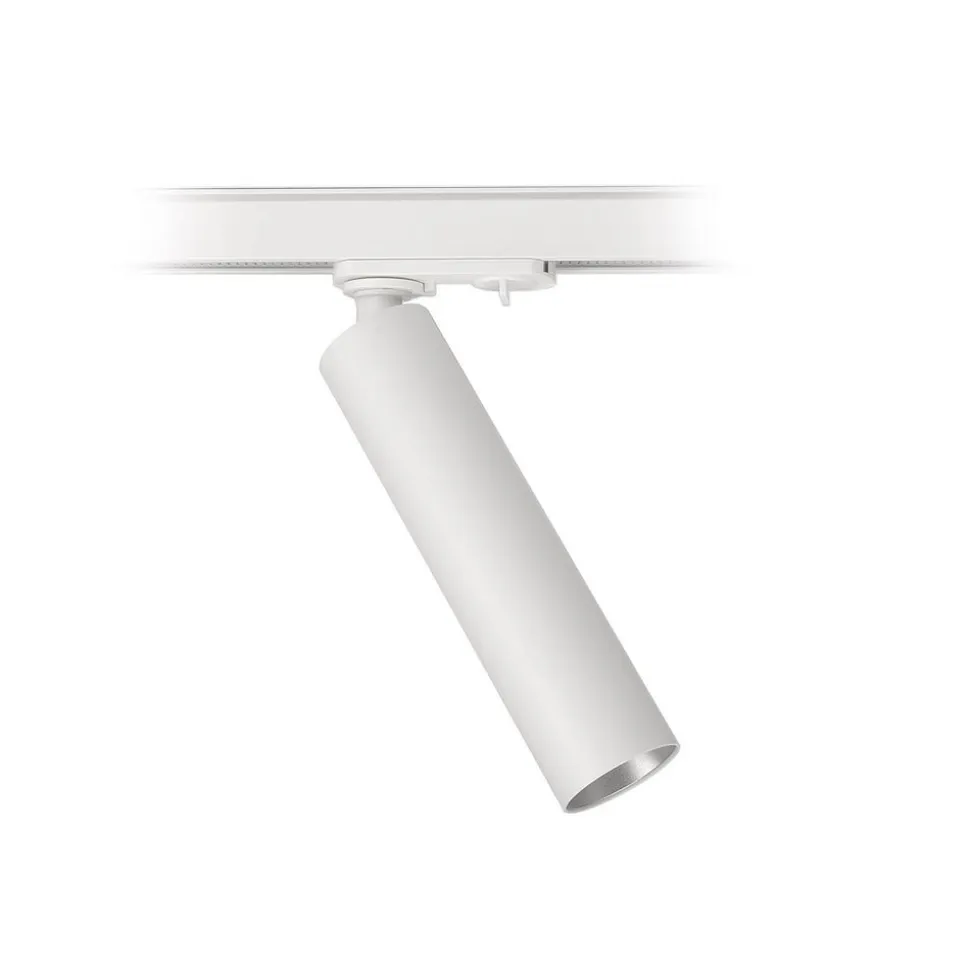 LED-skinnespot Slim 1-faset, hvid, aluminium, 5 W, 2.700 K