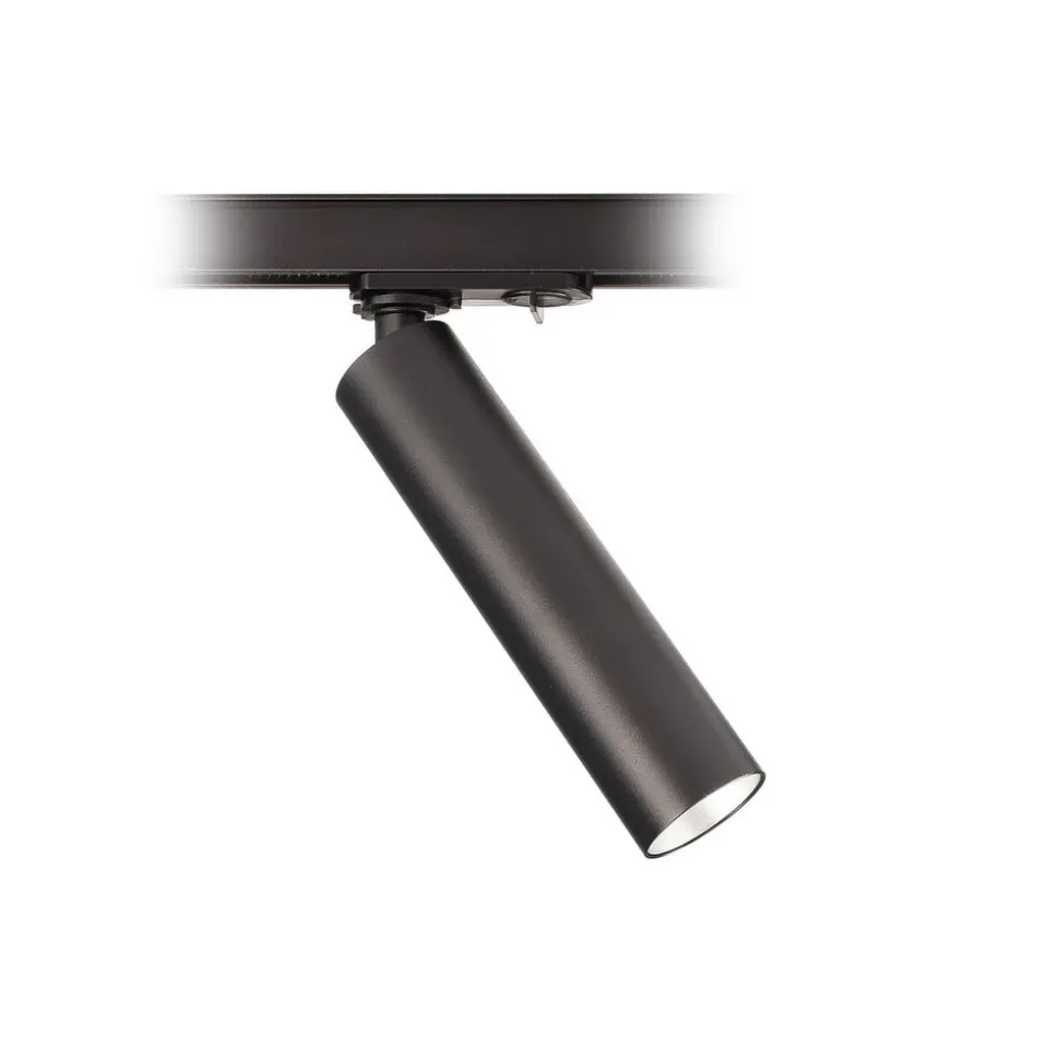 LED-skinnespot Slim 1-faset, sort, aluminium, 5 W, 2.700 K