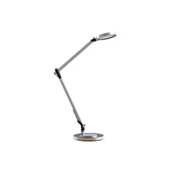LED-skrivebordlampe Rilana med dæmper, sølv