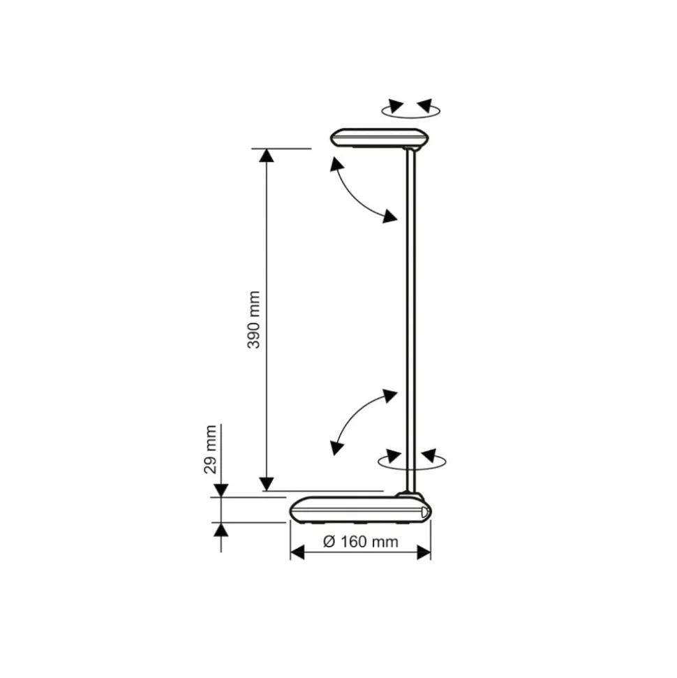 LED-skrivebordslampe MAULstudy, hvid, stål, 49 cm, E27