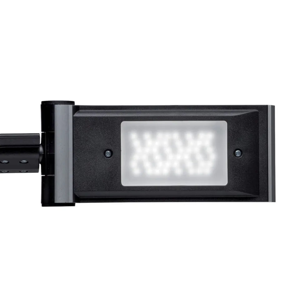 LED-skrivebordslampe MAULsolaris, sølv, højde 64 cm