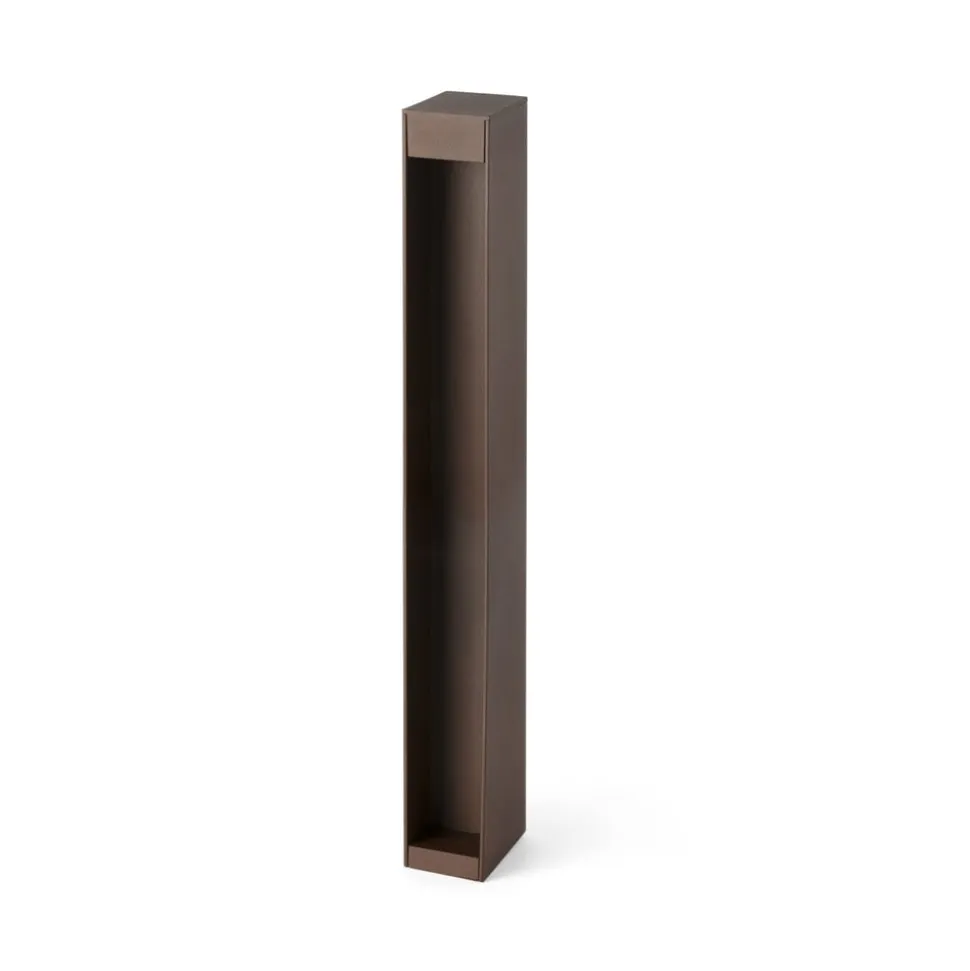 LED-sokkellampe Cerler, brun, 60 cm, metal, IP65, CCT