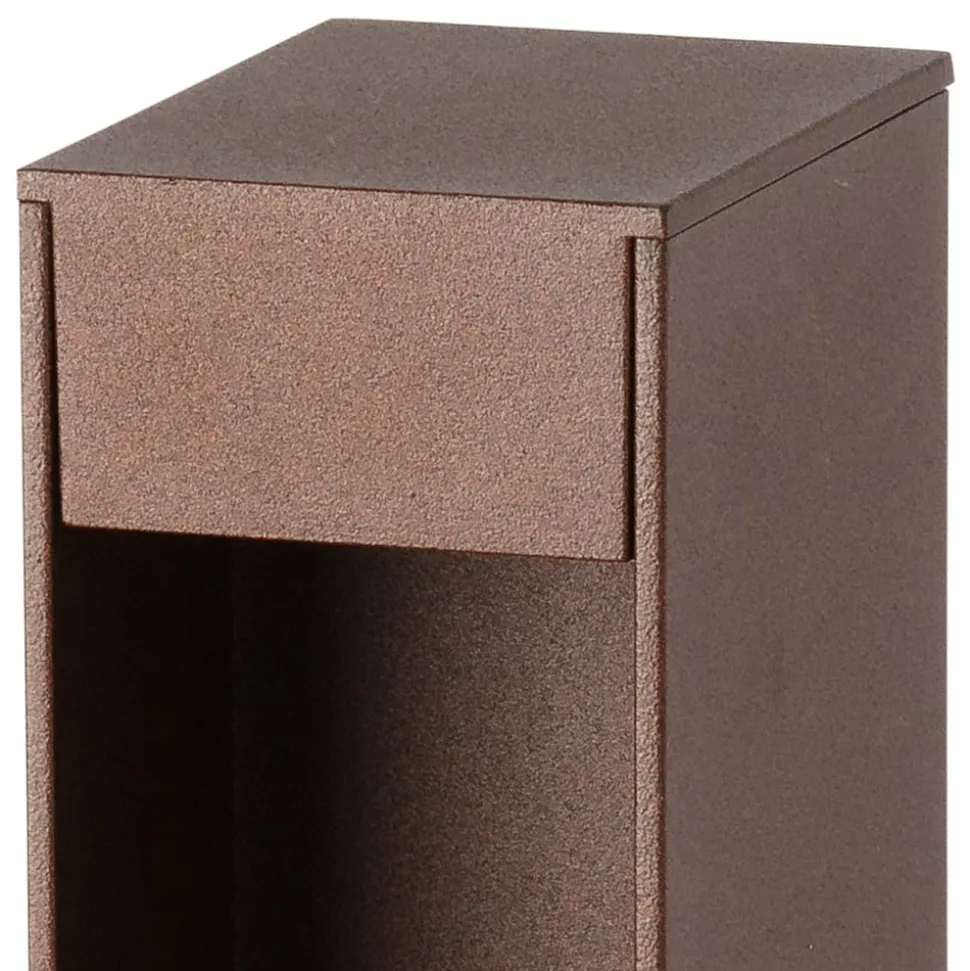 LED-sokkellampe Cerler, brun, 60 cm, metal, IP65, CCT