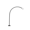 LED-sokkellampe Cuca, sort, stål/glas, højde 65 cm