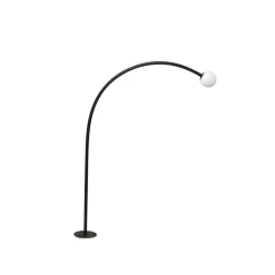 LED-sokkellampe Cuca, sort, stål/glas, højde 65 cm