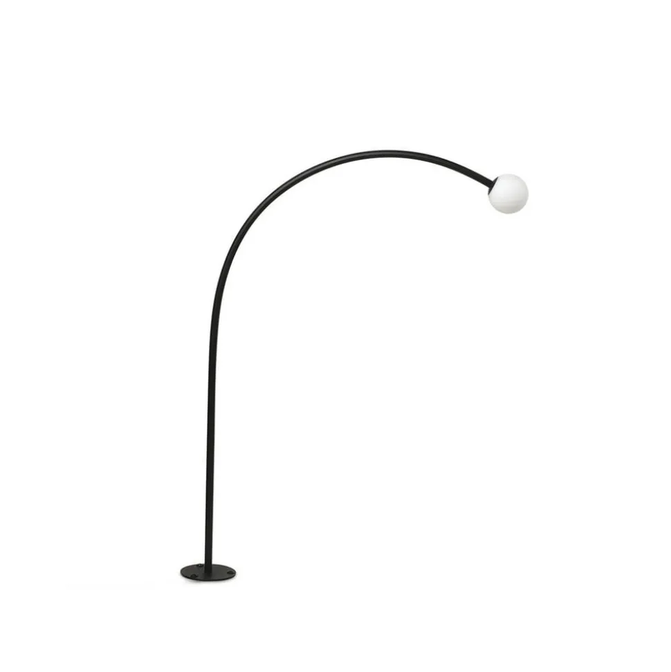 LED-sokkellampe Cuca, sort, stål/glas, højde 65 cm