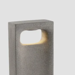 LED-sokkellampe Glint, 2700K, 40 cm, grå, beton, IP55