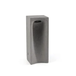 LED-sokkellampe Grot, 3000K, grå, beton, IP55, højde 40 cm