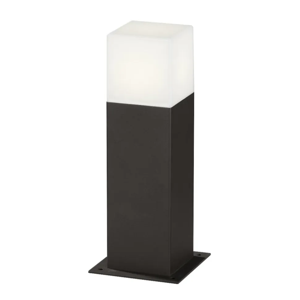 LED-sokkellampe HUDSON, antracit, højde 30 cm, metal IP44