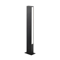 LED-sokkellampe Lir, højde 60 cm, mørkegrå metal, 2 lyskilder