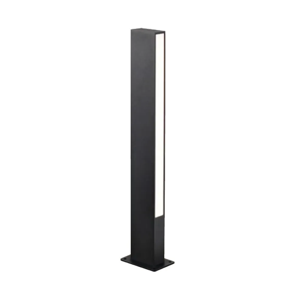 LED-sokkellampe Lir, højde 60 cm, mørkegrå metal