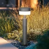LED-sokkellampe Mackenzie, højde 50 cm, antracit, støbt aluminium