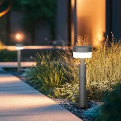 LED-sokkellampe Mackenzie, højde 50 cm, antracit, støbt aluminium